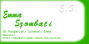 emma szombati business card